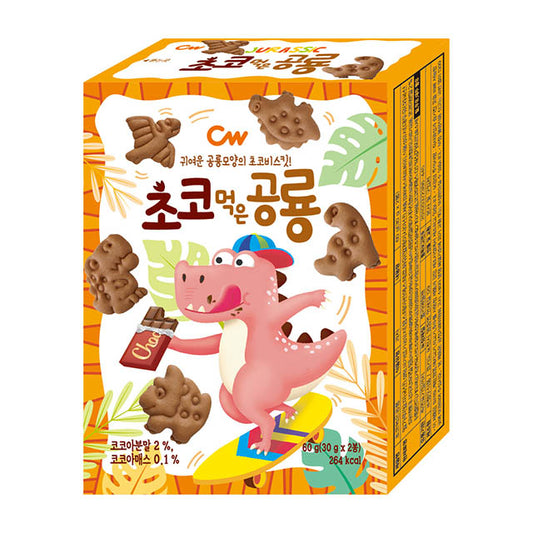 CW 韓國恐龍餅乾(巧克力口味)-60克