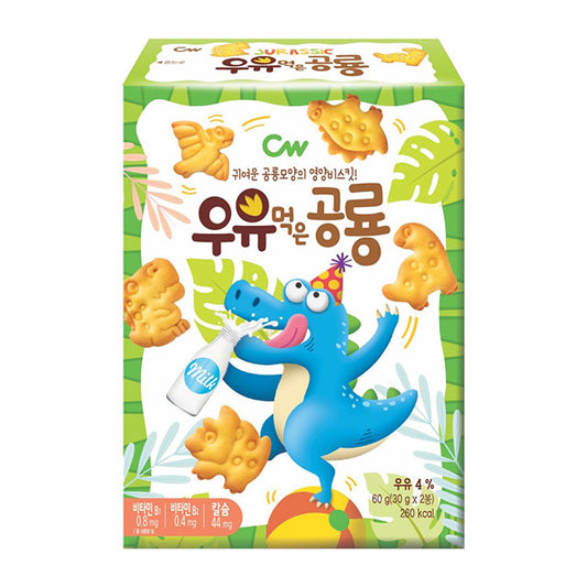 CW 韓國恐龍餅乾(牛奶口味)-60克