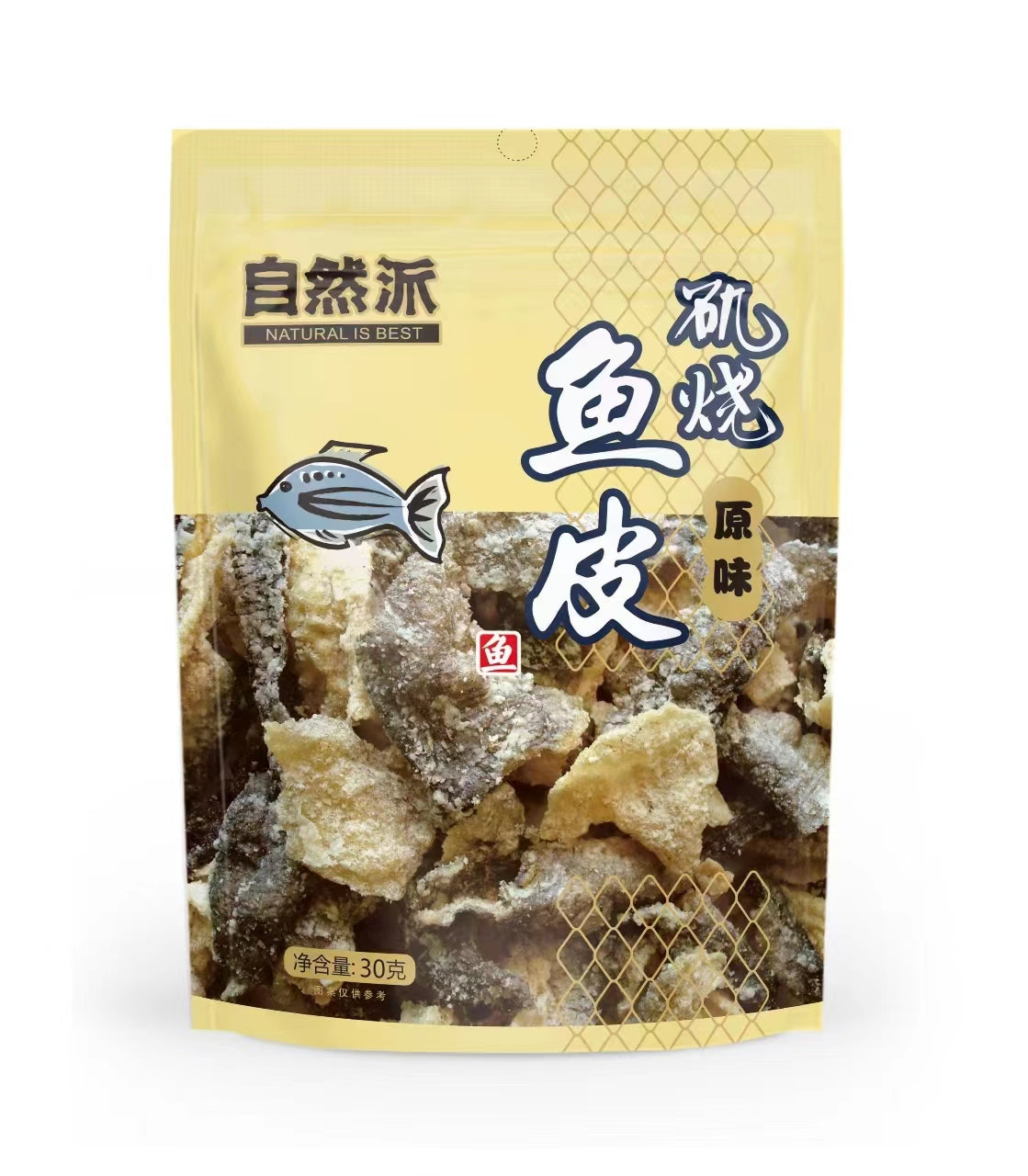 自然派酥脆鱼皮(原味) - 30克