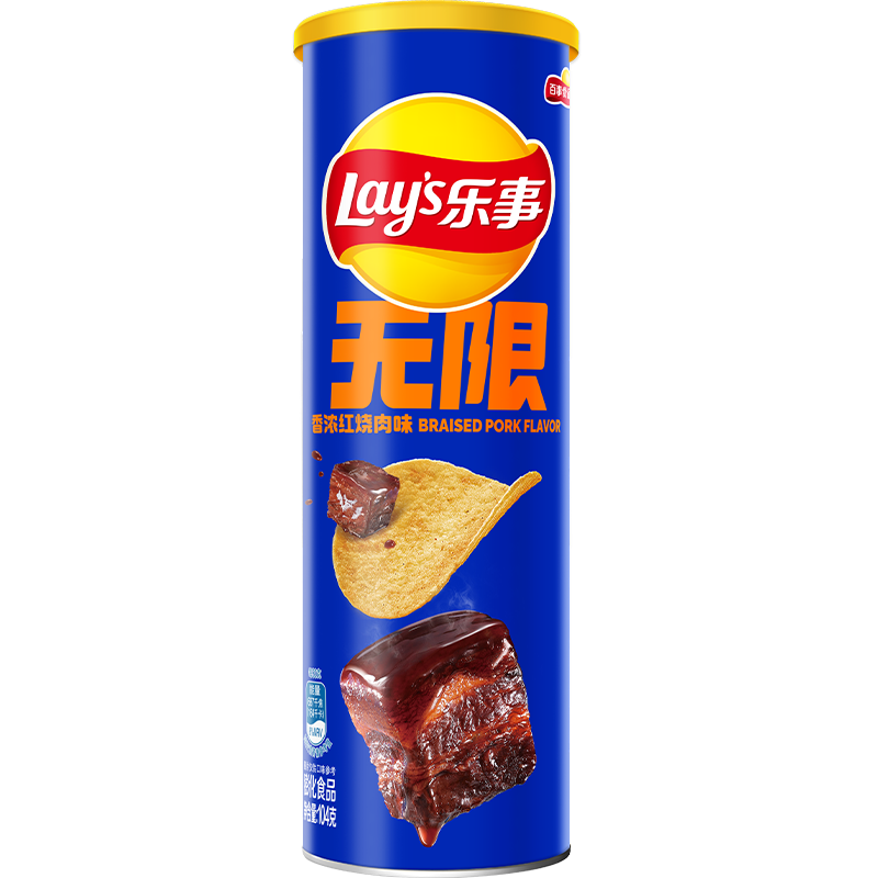 Lays Finger Licking Braised Pork Flavor (Tube) - 90 grams