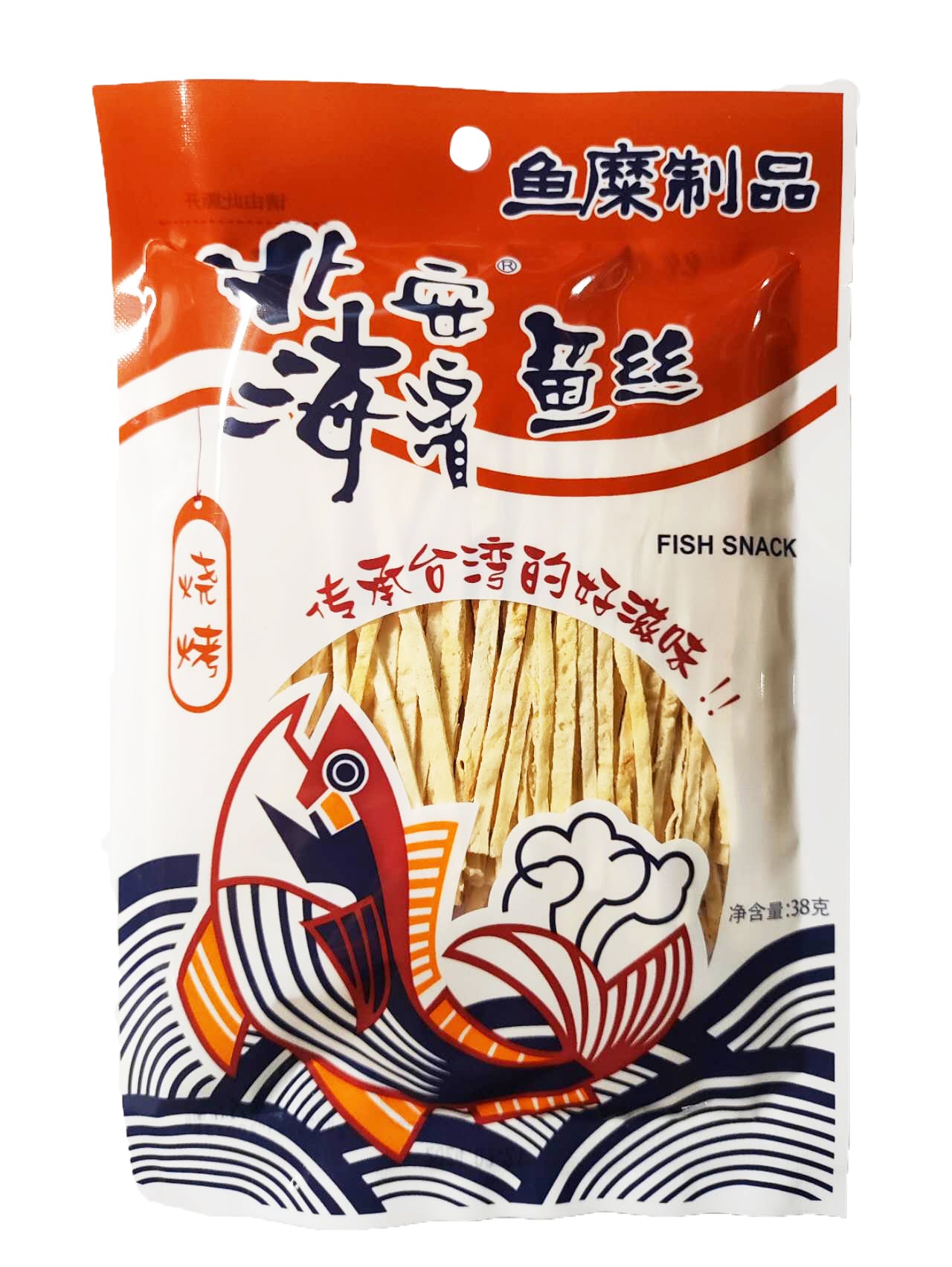 北海鱼条零食(烧烤味) - 38 克