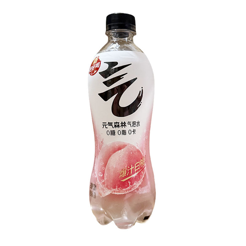 Qi 白桃气泡水(无糖) - 480 毫升