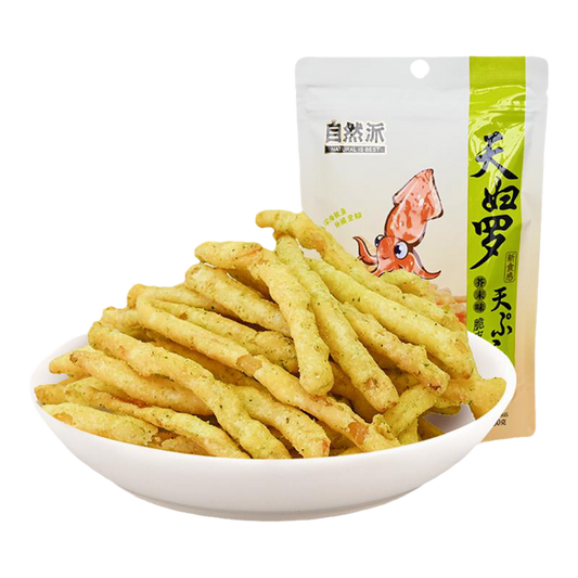 Ziranpai Crunchy Calamares Squid Strips (Wasabi Flavor) - 50 grams