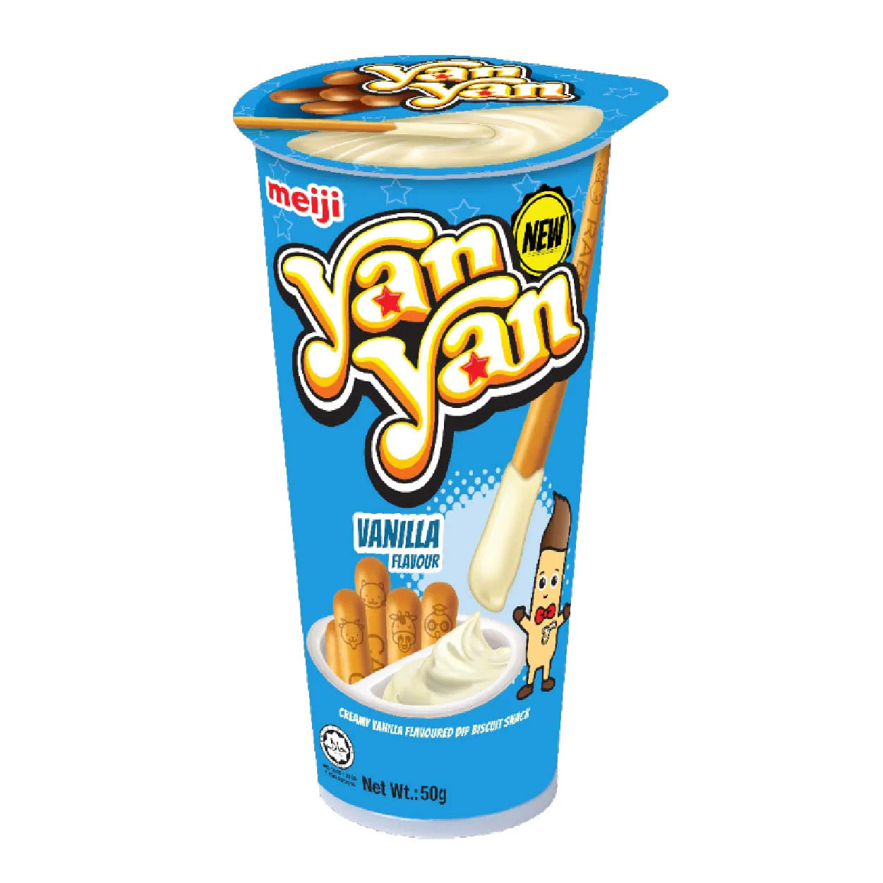 Meiji Yanyan Japanese Dipping Biscuit Sticks (Vanilla Flavor) - 50 grams