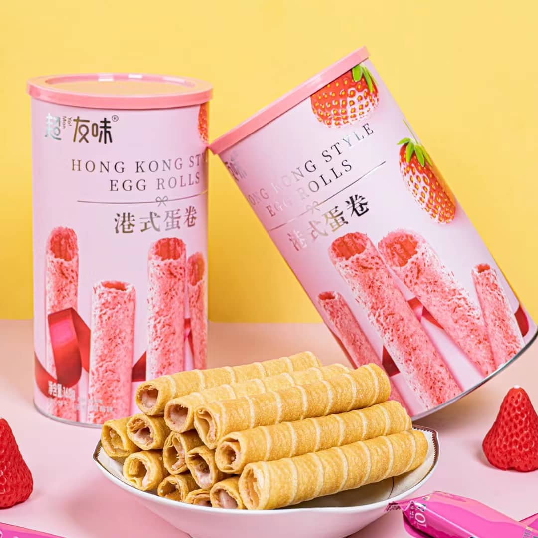 港式高级蛋卷(草莓味) - 168 克