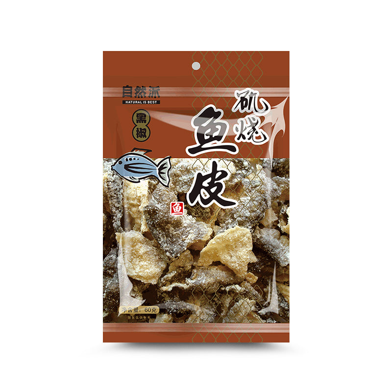 自然派脆皮鱼皮(黑椒味) - 60克