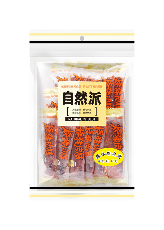 天然派豬肉乾(辣味) - 65克