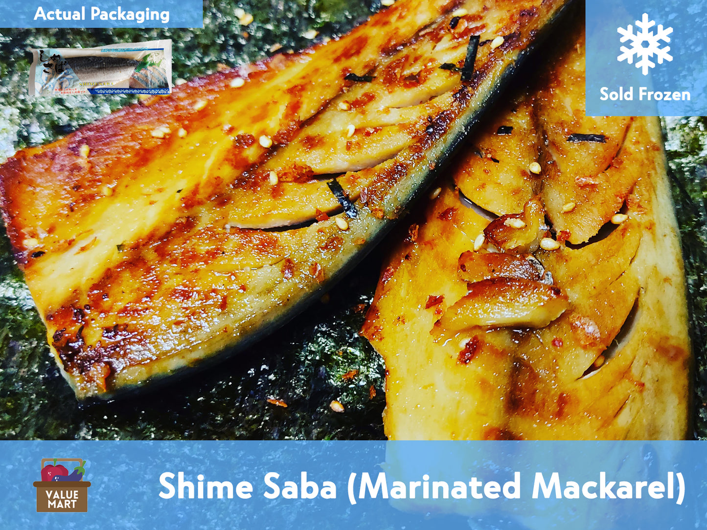 Shime Saba (Marinated Japanese Mackarel), Cooked Product and Packaging
