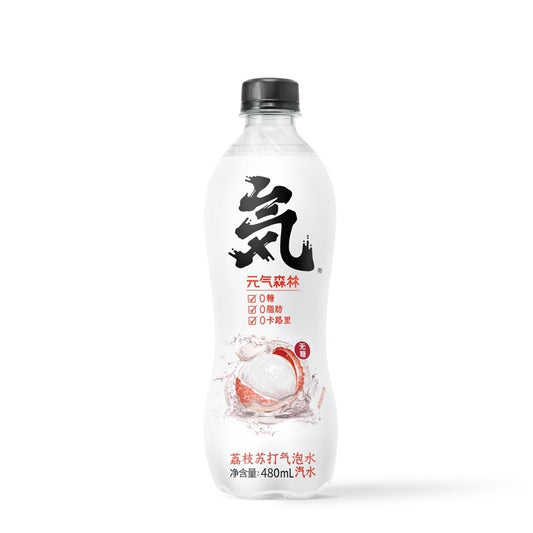 Qi 荔枝氣泡水(無糖) - 480 毫升