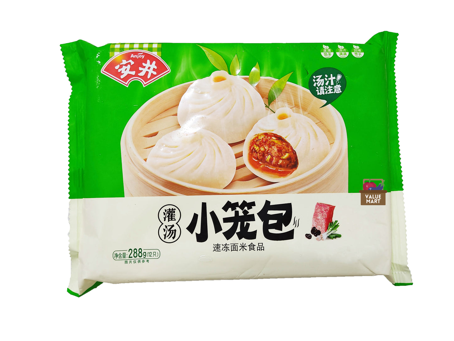 安津小笼包(猪肉汤圆) - 288 克 / 12 件