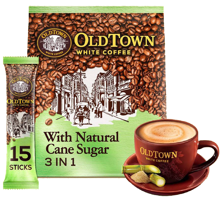 Old Town White Coffee with Cane Sugar - 540 grams (15 sticks)