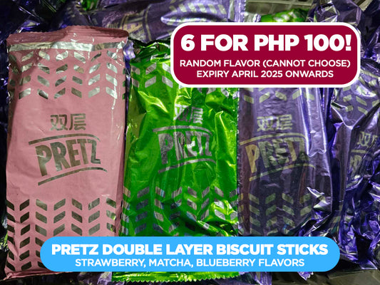 [6 FOR 100!] Pretz Double-Layered Cream Biscuit Sticks Solo Pack