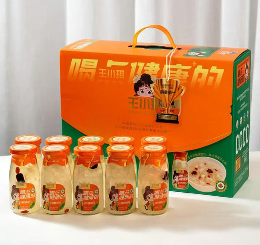 [1 BOX] WangXiaoEr White Fungus Drink Gift Box (Original Flavor) - 198 grams x 10 pcs