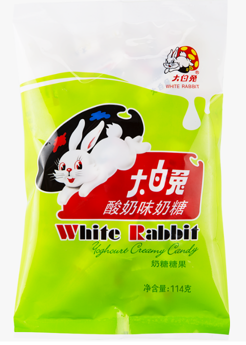 White Rabbit Candy with Edible Rice Paper (Yogurt Flavor) - 114 grams