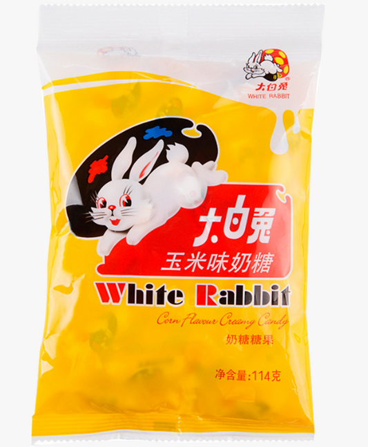 White Rabbit Candy with Edible Rice Paper (Corn Flavor) - 114 grams