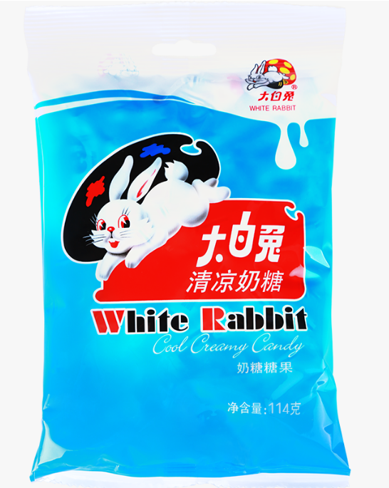White Rabbit Candy with Edible Rice Paper (Cool Mint Flavor) - 114 gra ...