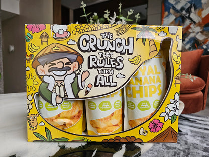Crunch King Royal Banana Chips Pasalubong Gift Box (Original Flavor) - 100 grams x 6 Pouches