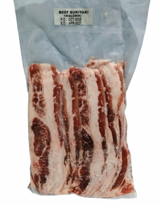 [F164] 优质薄切牛肉 Beef Sukiyaki (2 mm) - 1  kg