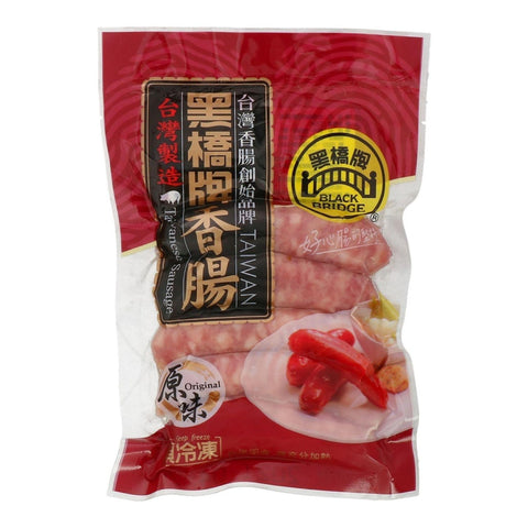 [F106] Black Bridge Taiwanese Pork Sausage Original Flavor 220g (Red) - 220 grams