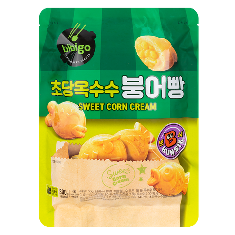 [BUY 1, GET 1 FREE!] Bibigo Fish Shaped Waffle - Sweet Corn Cream - 300 grams