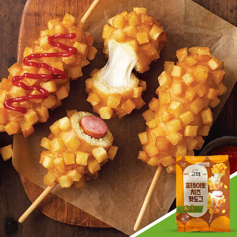 [F63] Bibigo Gourmet Potato Cheese Corndog - 400 grams (4 pcs)