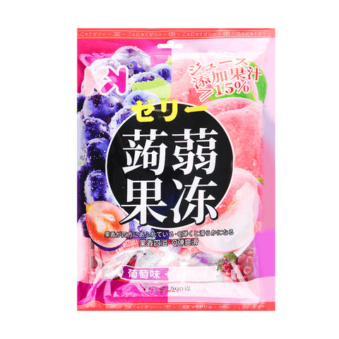 Chaoyouwei KK Duo Flavor Fruit Juice Jelly Bites (Grape & Peach) - 500 grams