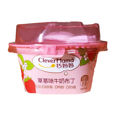 Clever Mama Strawberry Milk Pudding Cup - Approx. 90 grams