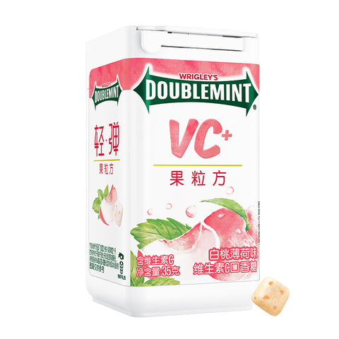 Doublemint Cube Zero-Sugar Chewing Gum (Peach Mint) - 35 grams