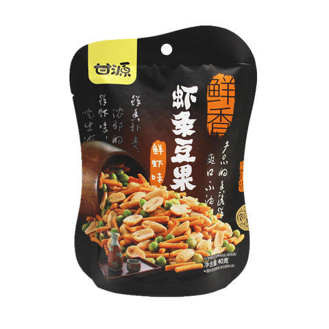 [BUY 1, GET 1 FREE!] Ganyuan Fresh Shrimp Flavor Shrimp Strips and Nuts - 75 grams
