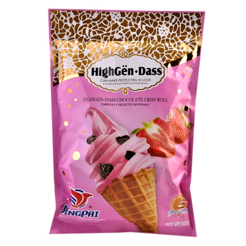 HighGen-Dass Ice Cream Crisp Cone 300g (Strawberry Flavor) - 300 grams
