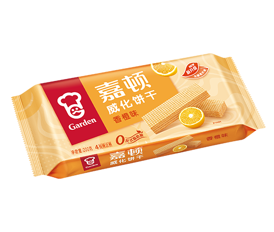 花园奶油威化饼（橙子味） - 200 克