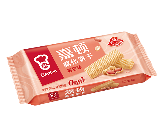 花园奶油威化饼（花生味） - 200 克