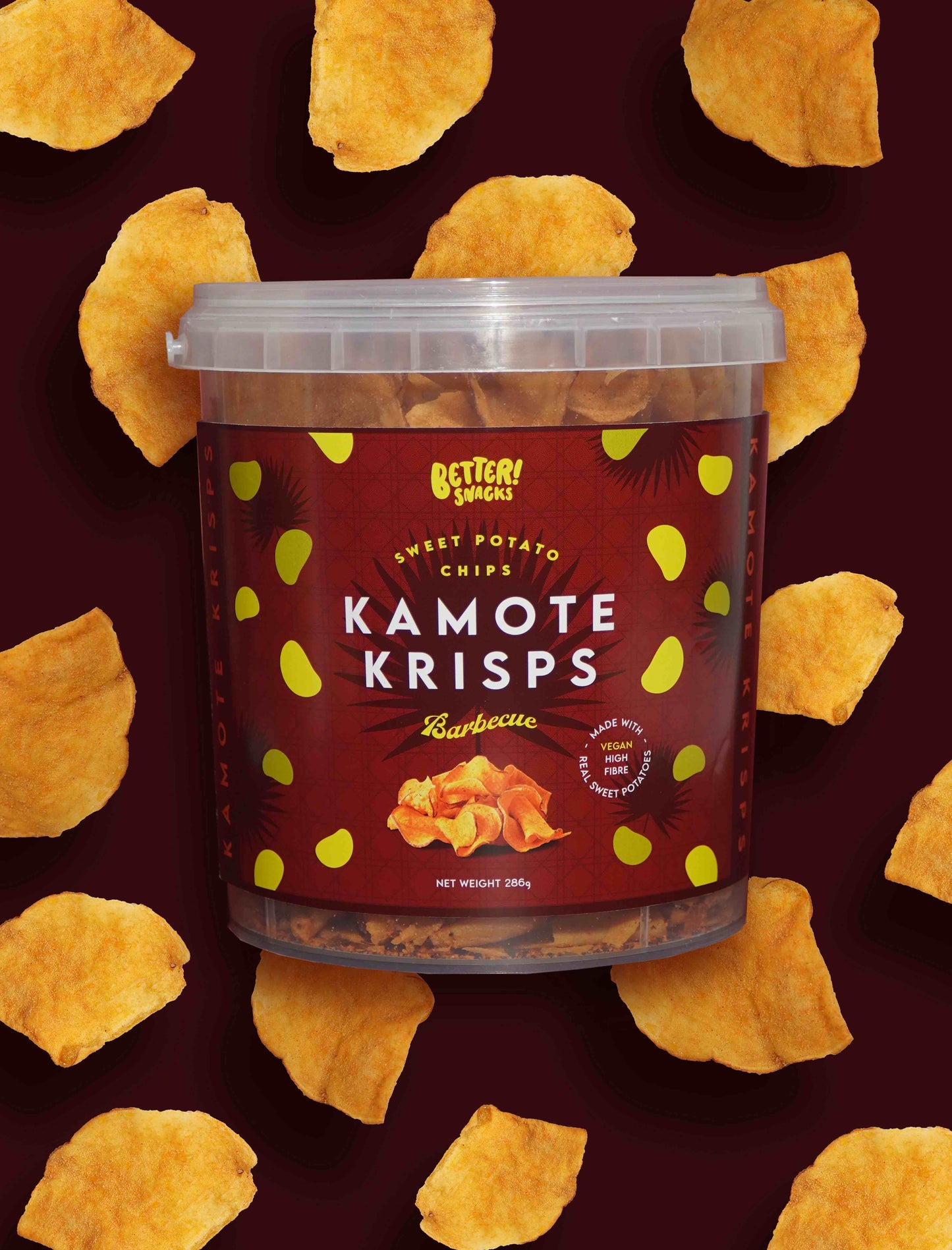 [PRE-ORDER] Better Snacks Kamote Krisps Tub (BBQ Flavor) - 220 grams