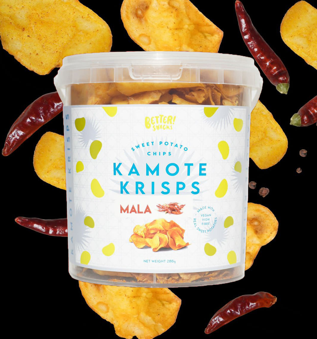 [PRE-ORDER] Better Snacks Kamote Krisps Tub (Mala Flavor) - 220 grams