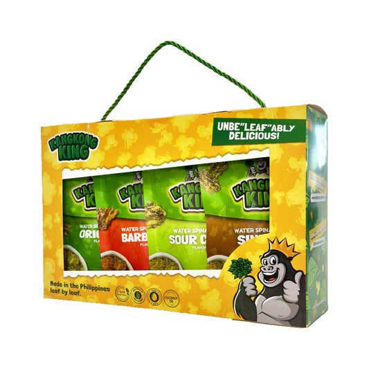Kangkong King Water Spinach Chips Gift Set (4 pouches) - 60 grams x 4 packs