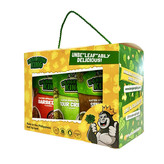 Kangkong King Water Spinach Chips Gift Set (6 pouches) - 60 grams x 6 packs