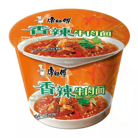 [4 FOR 150!] Kang Shifu KangShiFu Spicy Beef Noodle Soup (Bowl) - 108 grams