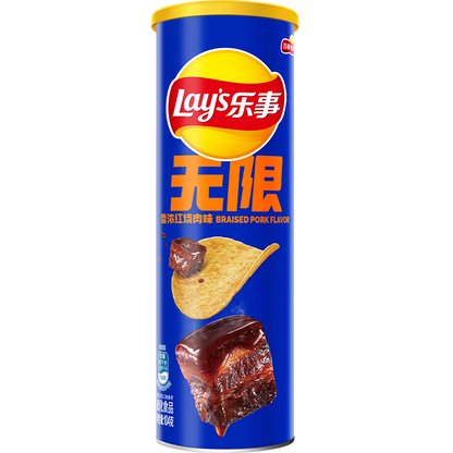 Lays Finger Licking Braised Pork Flavor (Tube) - 90 grams