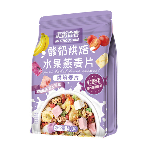 Meizhou Yogurt, Fruits, & Baked Oatmeal Ready-to-Eat (Bag) Purple - 400 grams