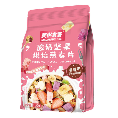 Meizhou Yogurt, Nuts, & Oatmeal Ready-to-Eat (Bag) Red - 400 grams