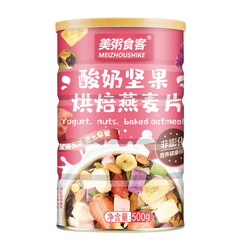 Meizhou Yogurt, Nuts, & Oatmeal Ready-to-Eat (Can) Red - 500 grams