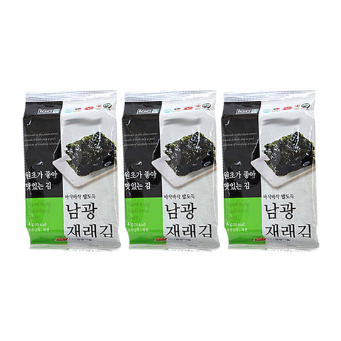 Namkwang Korean Seasoned Seaweed - 3 packs x 4 grams