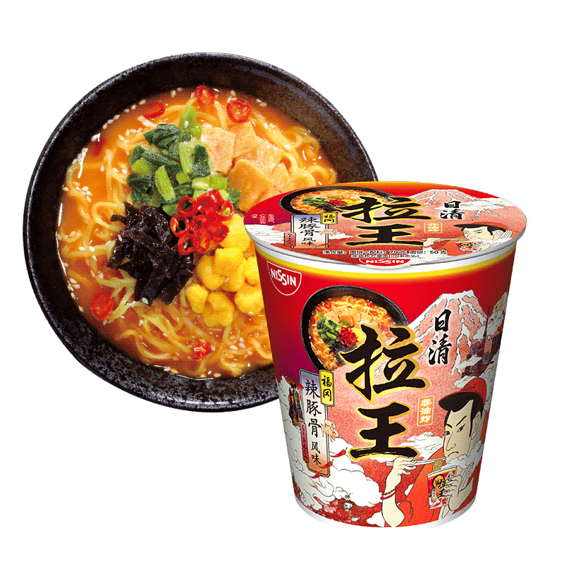 Nissin King Cup Noodles (Fukuoka Spicy Tonkotsu Flavor) - 79 grams