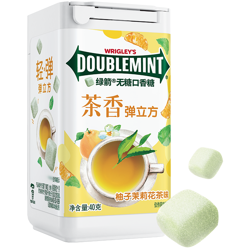 Doublemint Cube 零糖口香糖（葡萄柚茉莉薄荷味）-40 克