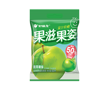 Orion QQ Gummy Candies (Green Apple Flavor) - 60 grams