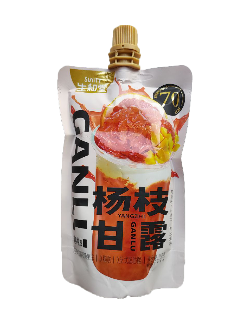 ShengHeTang Grass Jelly Pudding Drink Pouch (Yangzhi Mango & Pomelo Flavor) - 150 grams