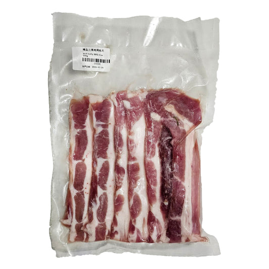 [F133] 高级韩式五花肉片 Frozen Raw Premium Korean-Style Pork Belly for Samgyup - 500 grams