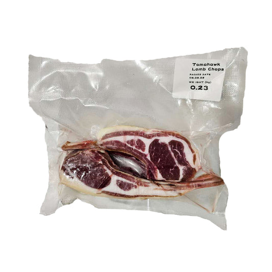 [F139] 高级韩式五花肉片 Frozen Raw Premium Australian Tomahawk Lamb Chops - Sold by Weight
