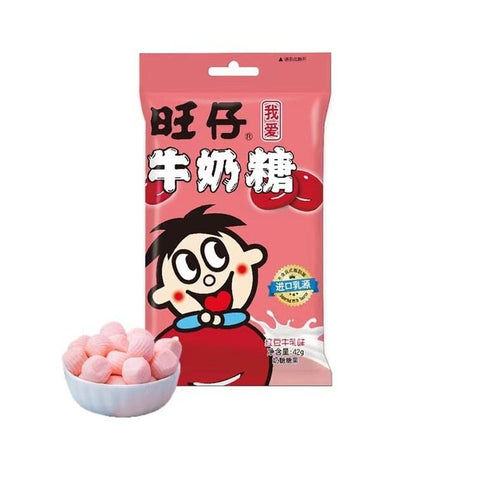 Wang Wang Milk Candy Chewies (Red Bean Flavor) - 42 grams
