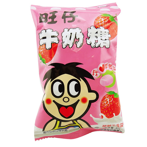 Wang Wang Milk Candy Chewies (Strawberry Flavor) - 42 grams